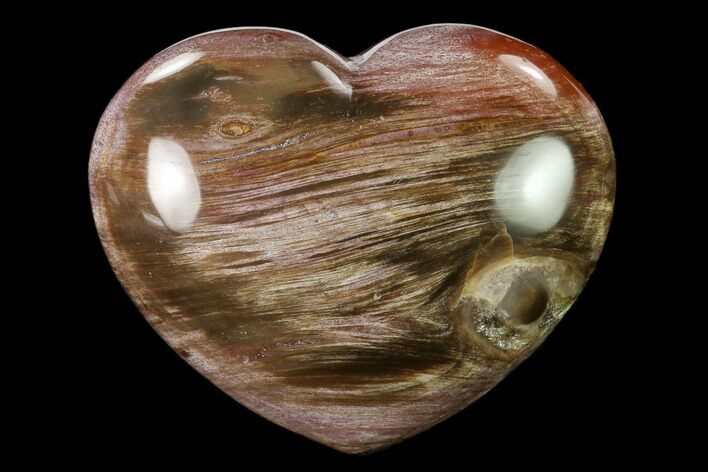 Polished Triassic Petrified Wood Heart - Madagascar #139973
